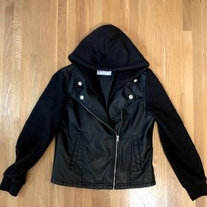 girls faux leather jacket